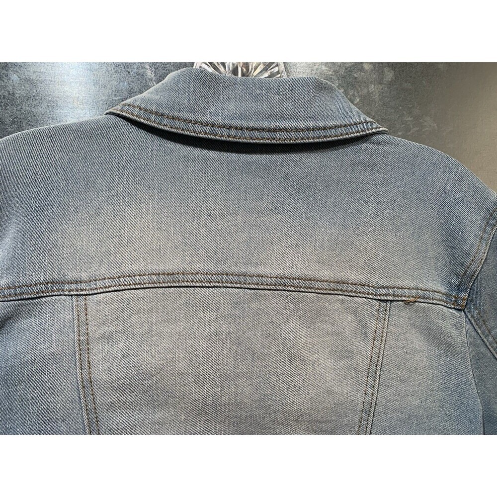 Jou Jou Premium Outerwear Stretch Denim Jacket New With Macy's Backstage Tag L - Picture 15 of 16